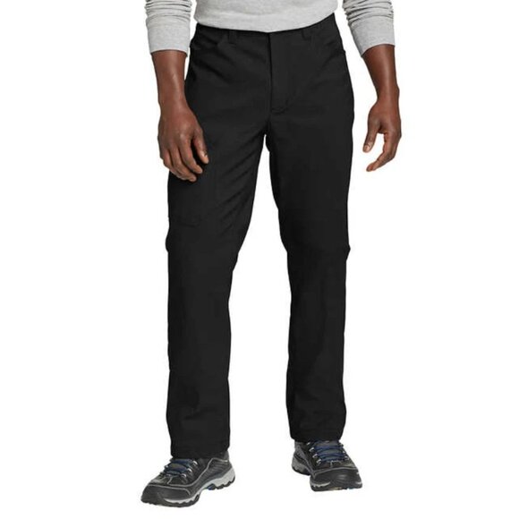 Eddie Bauer Fleece Lined Tech Pants Mens 34 x 34 Black Water Repellent Insulated - Picture 6 of 13